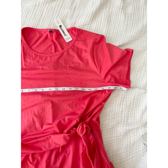 Women's Newshows Coral Tie-Waist Midi Dress XL Cotton Poly Spandex NWT - Picture 5 of 10